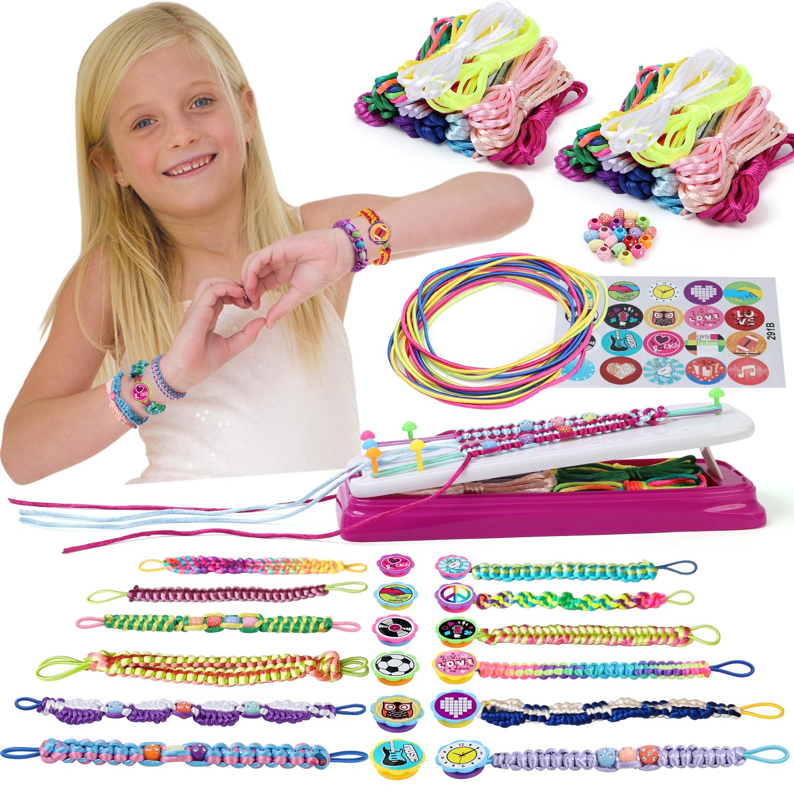 Amazon.com: IQKidz Friendship Bracelet Making Kit - Make Bracelets